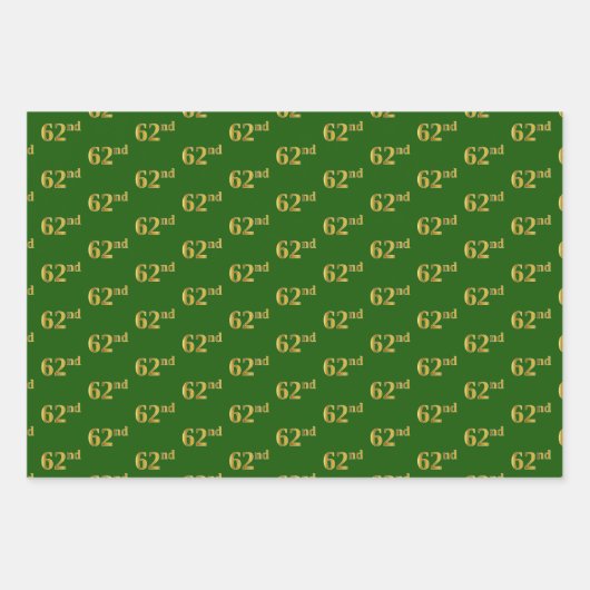 Extravagant grün, grau, Lila, Imitate Gold 62. Ver Geschenkpapier Set (Vorderseite)