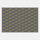 Extravagant grün, grau, Lila, Imitate Gold 65. Ver Geschenkpapier Set (Vorderseite 2)