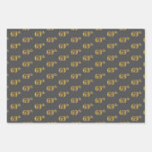 Extravagant grün, grau, Lila, Imitate Gold 69. Ver Geschenkpapier Set (Vorderseite 2)