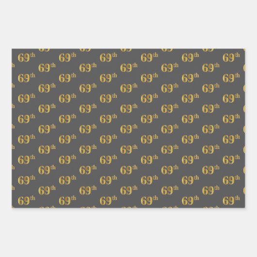 Extravagant grün, grau, Lila, Imitate Gold 69. Ver Geschenkpapier Set (Vorderseite 2)