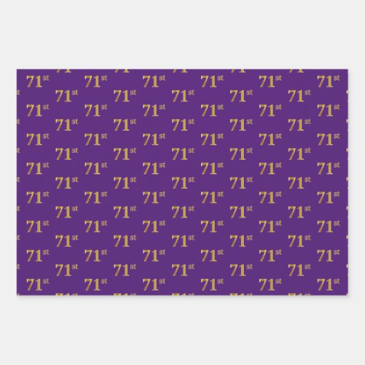 Extravagant grün, grau, Lila, Imitate Gold 71. Ver Geschenkpapier Set (Vorderseite 3)