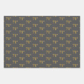 Extravagant grün, grau, Lila, Imitate Gold 71. Ver Geschenkpapier Set (Vorderseite 2)