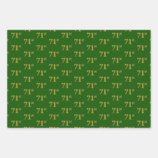 Extravagant grün, grau, Lila, Imitate Gold 71. Ver Geschenkpapier Set (Vorderseite)