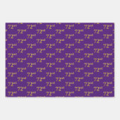 Extravagant grün, grau, Lila, Imitate Gold 72. Ver Geschenkpapier Set (Vorderseite 3)