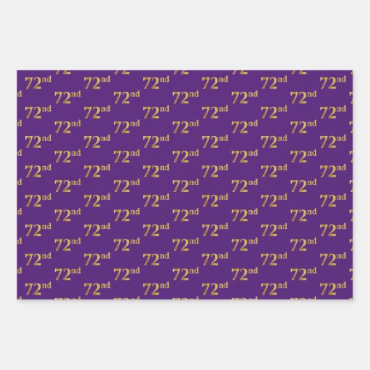 Extravagant grün, grau, Lila, Imitate Gold 72. Ver Geschenkpapier Set (Vorderseite 3)