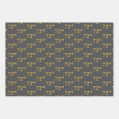 Extravagant grün, grau, Lila, Imitate Gold 72. Ver Geschenkpapier Set (Vorderseite 2)