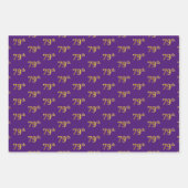 Extravagant grün, grau, Lila, Imitate Gold 79. Ver Geschenkpapier Set (Vorderseite 3)