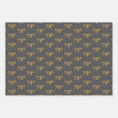 Extravagant grün, grau, Lila, Imitate Gold 79. Ver Geschenkpapier Set (Vorderseite 2)