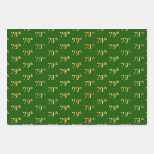 Extravagant grün, grau, Lila, Imitate Gold 79. Ver Geschenkpapier Set (Vorderseite)