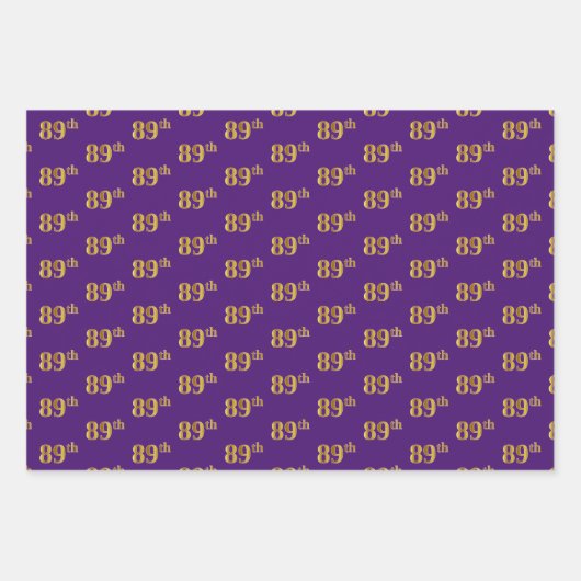 Extravagant grün, grau, Lila, Imitate Gold 89. Ver Geschenkpapier Set (Vorderseite 3)