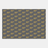 Extravagant grün, grau, Lila, Imitate Gold 89. Ver Geschenkpapier Set (Vorderseite 2)