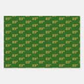 Extravagant grün, grau, Lila, Imitate Gold 89. Ver Geschenkpapier Set (Vorderseite)