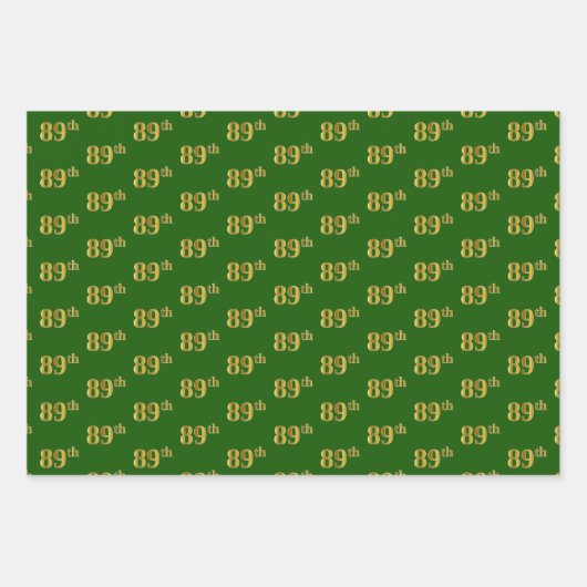 Extravagant grün, grau, Lila, Imitate Gold 89. Ver Geschenkpapier Set (Vorderseite)