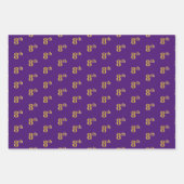 Extravagant grün, grau, Lila, Imitate Gold 8. Vera Geschenkpapier Set (Vorderseite 3)