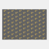 Extravagant grün, grau, Lila, Imitate Gold 8. Vera Geschenkpapier Set (Vorderseite 2)