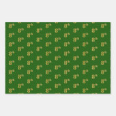 Extravagant grün, grau, Lila, Imitate Gold 8. Vera Geschenkpapier Set (Vorderseite)