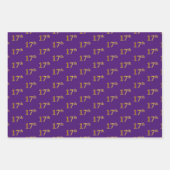 Extravagant grün, grau, Lila, Imitats Gold 17. Ver Geschenkpapier Set (Vorderseite 3)