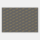 Extravagant grün, grau, Lila, Imitats Gold 17. Ver Geschenkpapier Set (Vorderseite 2)