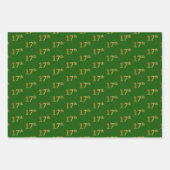 Extravagant grün, grau, Lila, Imitats Gold 17. Ver Geschenkpapier Set (Vorderseite)