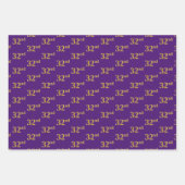 Extravagant grün, grau, Lila, Imitats Gold 32. Ver Geschenkpapier Set (Vorderseite 3)