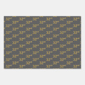 Extravagant grün, grau, Lila, Imitats Gold 32. Ver Geschenkpapier Set (Vorderseite 2)