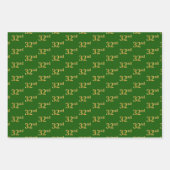 Extravagant grün, grau, Lila, Imitats Gold 32. Ver Geschenkpapier Set (Vorderseite)