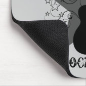 Extravagant Guitar Star Wirbel Mousepad, Black Mousepad (Ecke)