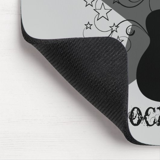 Extravagant Guitar Star Wirbel Mousepad, Black Mousepad (Ecke)