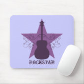 Extravagant Guitar Star Wirbel Mousepad, Lila Mousepad (Mit Mouse)