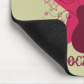 Extravagant Guitar Star Wirbel Mousepad, Magenta Mousepad (Ecke)