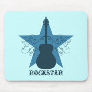 Extravagant Guitar Star Wirbel Mousepad, Royal Blu Mousepad