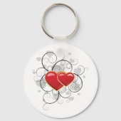 Extravagant Heart Red Liebe Schlüsselanhänger (Rückseite)