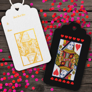 Extravagant Heart Suite Queen Play Card Red Hearts Geschenkanhänger