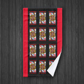 Extravagant Hecht Queen Play Card Black Red Border Handtuch