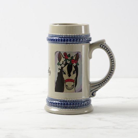 Extravagant Hello Lovely Blume Horse Tasse (Rechts)