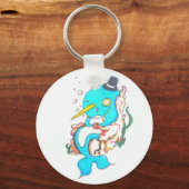 Extravagant Herr Narwhal Schlüsselanhänger (Vorderseite)