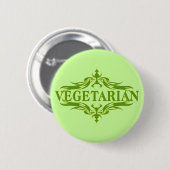 Extravagant in grün - vegetarisch button (Vorne & Hinten)
