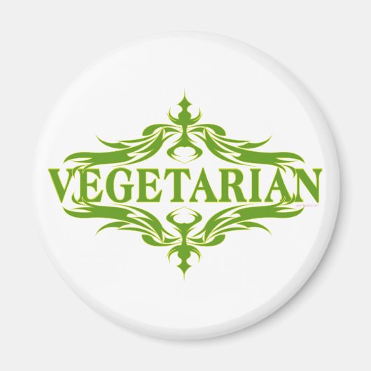 Extravagant in grün - vegetarisch magnet (Vorne)