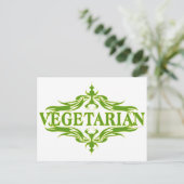 Extravagant in grün - vegetarisch postkarte (Stehend Vorderseite)