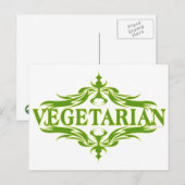 Extravagant in grün - vegetarisch postkarte (Vorne/Hinten)