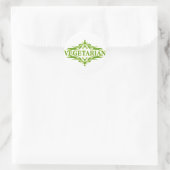 Extravagant in grün - vegetarisch runder aufkleber (Tasche)