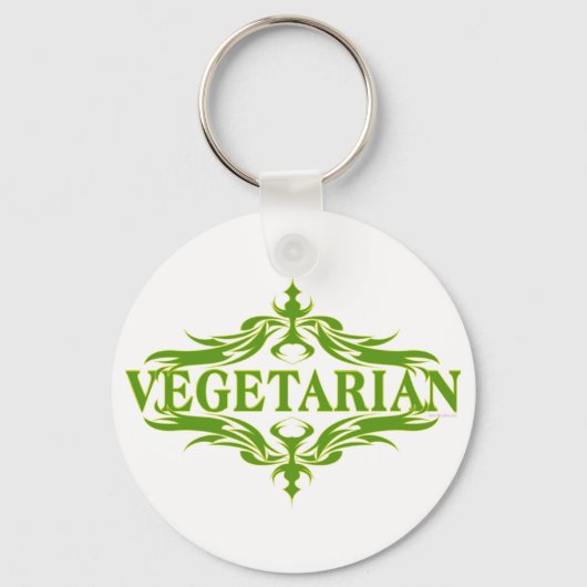 Extravagant in grün - vegetarisch schlüsselanhänger (Vorderseite)