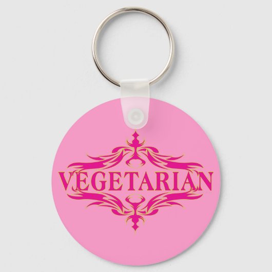 Extravagant in Rosa - Vegetarin Schlüsselanhänger (Vorderseite)