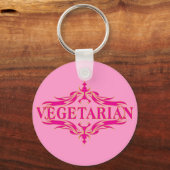 Extravagant in Rosa - Vegetarin Schlüsselanhänger (Vorderseite)