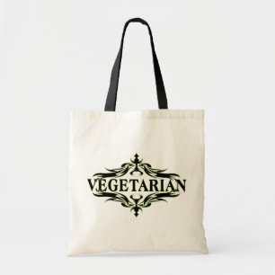Extravagant in Schwarz - Vegetarisch Tragetasche