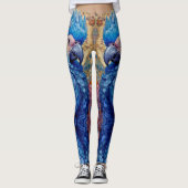 Extravagant Indigo Macaw Leggings - Hübsch (Vorderseite)