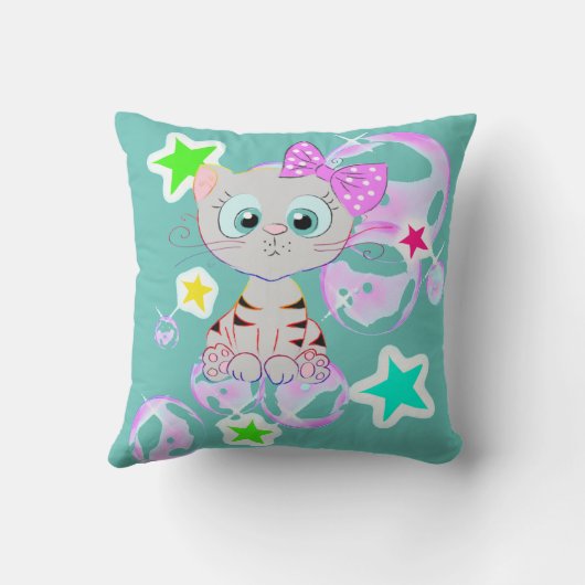 Extravagant Kitten - Kissen (Rückseite)