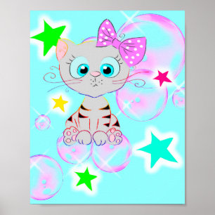 Extravagant Kitten - Poster