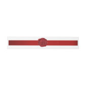 Extravagant Letter B Red Wax Siegel Ribbon Einladungsbanderole (Flach)