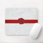 Extravagant Letter B Red Wax Siegel Ribbon Mousepad (Mit Mouse)